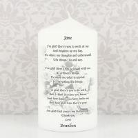 Personalised Godparent Pillar Candle Extra Image 1 Preview